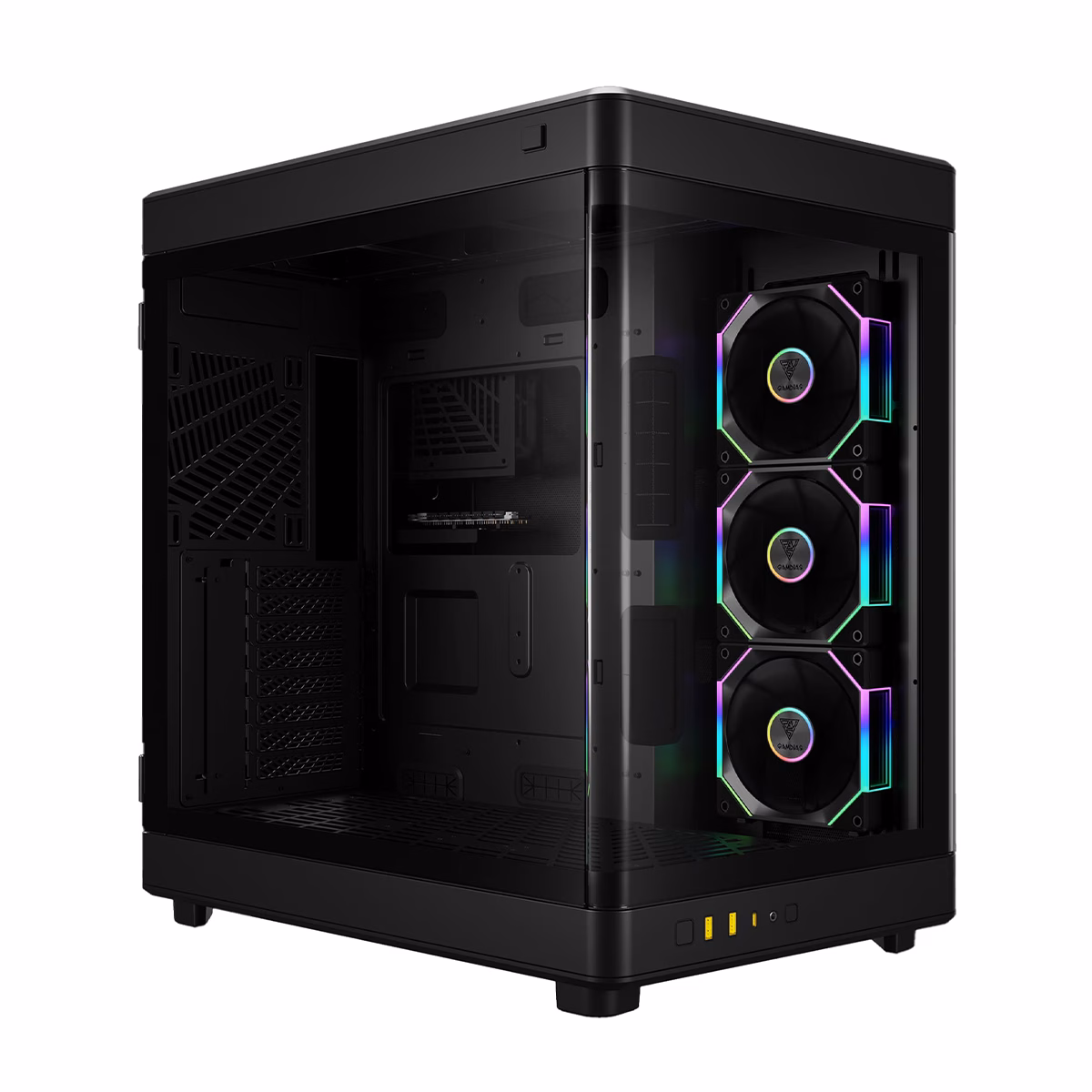 کیس کامپیوتر گیم دیاس مدل NESO P1 PRO رنگ مشکی پلازا دیجیتال