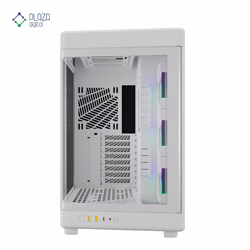 نمای پشت کیس کامپیوتر گیم دیاس مدل NESO P1 PRO رنگ سفید پلازا دیجیتال