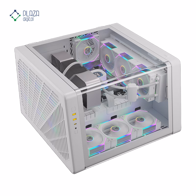 کیس کامپیوتر گیم دیاس مدل NESO P1 PRO رنگ سفید پلازا دیجیتال