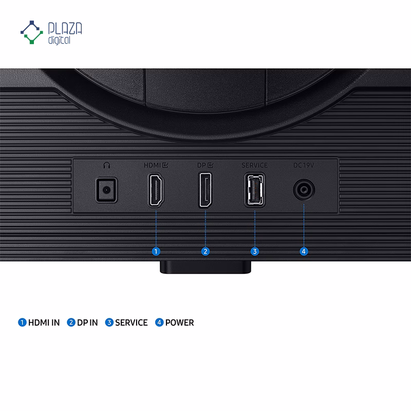 درگاه های مانیتور گیمینگ سامسونگ 27 اینچی مدل Odyssey G5 LS27DG502EMXUE پلازا دیجیتال