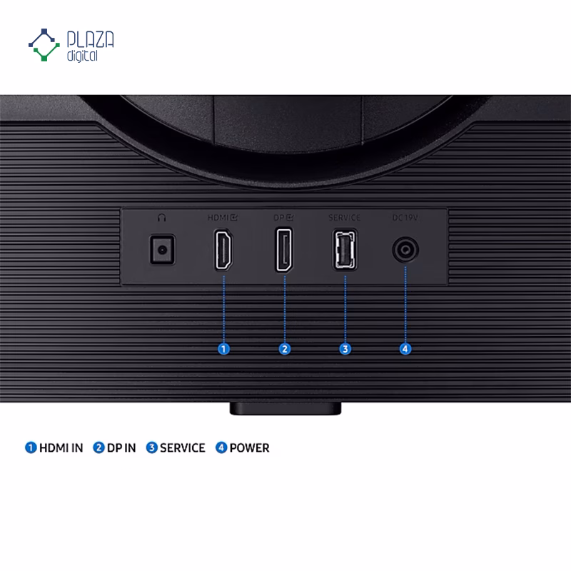 درگاه های مانیتور گیمینگ سامسونگ 32 اینچی مدل Odyssey G5 LS32DG502EMXUE پلازا دیجیتال