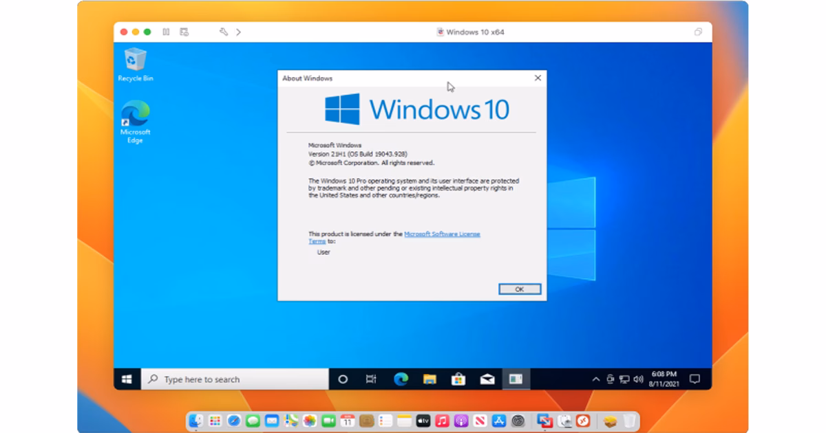 win 10 vmware fusion