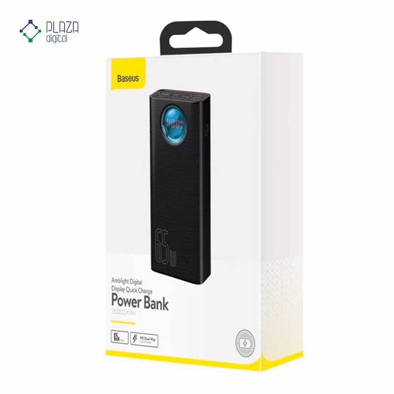 پاور بانک باسئوس Amblight PPLG-A02 با ظرفیت 30000 میلی‌ آمپر ساعت - پلازا دیجیتال
