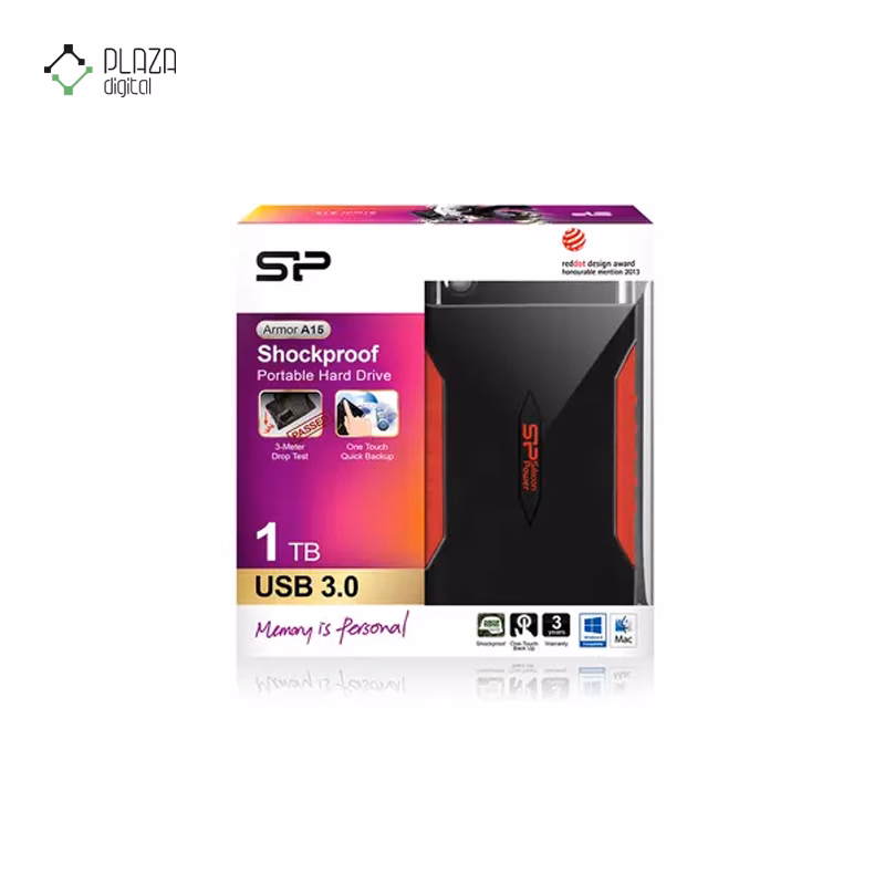 هارد اکسترنال سیلیکون پاور مدل Armor A15 ظرفیت 1 ترابایت پلازادیجیتال