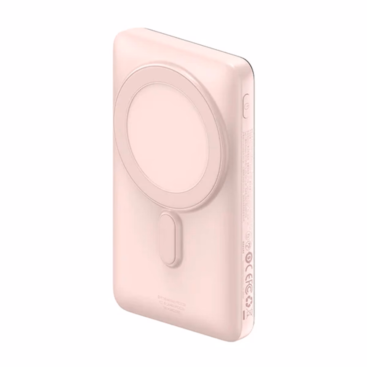 پاوربانک باسئوس مدل Magnetic Foldable PPCX00020 ظرفیت 10000 میلی آمپر ساعت صورتی پلازادیجیتال