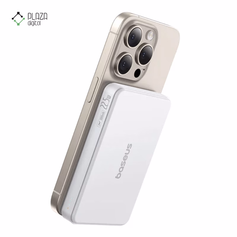 پاوربانک باسئوس مدل Qi2 Magsafe P10080000 ظرفیت 10000 میلی آمپر ساعت پلازادیجیتال