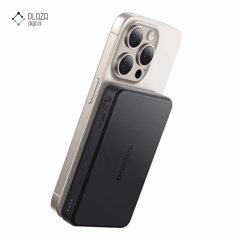 پاوربانک باسئوس مدل Qi2 Magsafe P10080000 ظرفیت 10000 میلی آمپر ساعت پلازادیجیتال