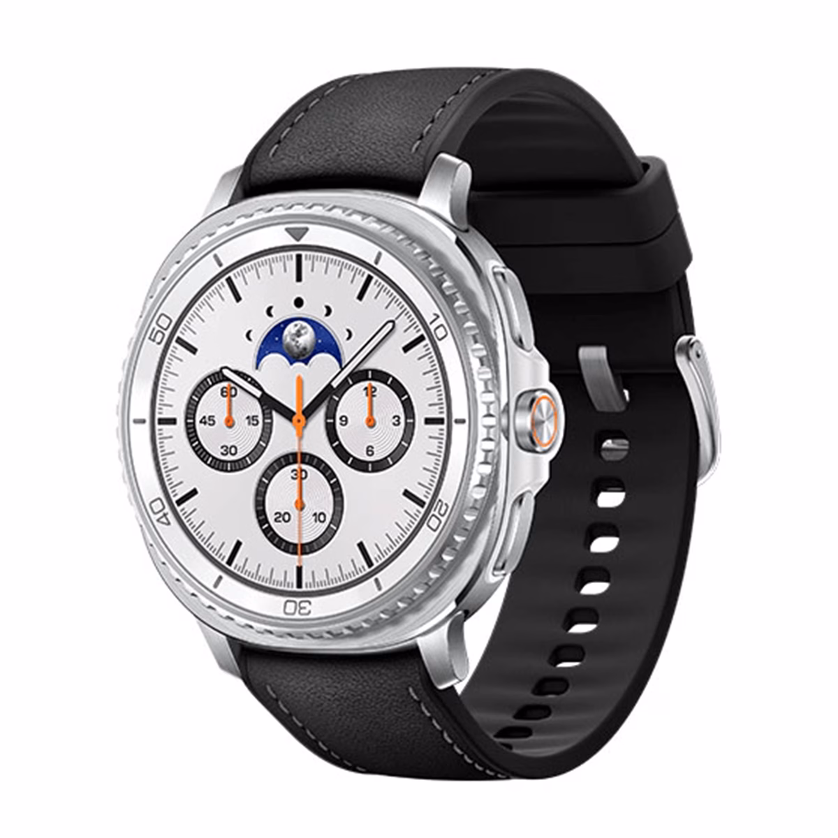 ساعت هوشمند سامسونگ مدل Galaxy Watch 8 Classic 46mm بدنه نقره ای بند مشکی پلازادیجیتال