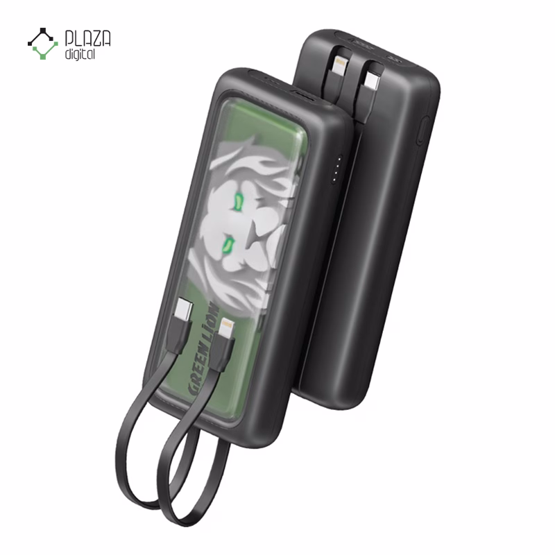 پاوربانک گرین لاین مدل Le Lion Integrated ظرفیت 10000 میلی آمپر ساعت پلازادیجیتال