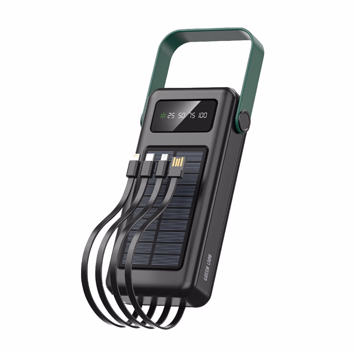 پاوربانک گرین لاین مدل Solar max ظرفیت 30000 میلی آمپر ساعت مشکی پلازادیجیتال