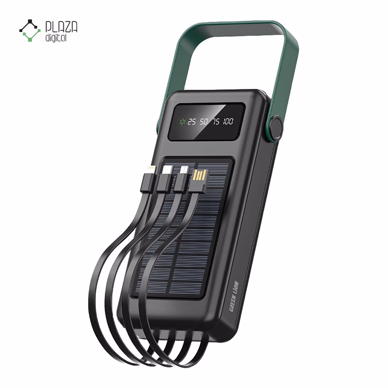 پاوربانک گرین لاین مدل Solar max ظرفیت 30000 میلی آمپر ساعت پلازادیجیتال