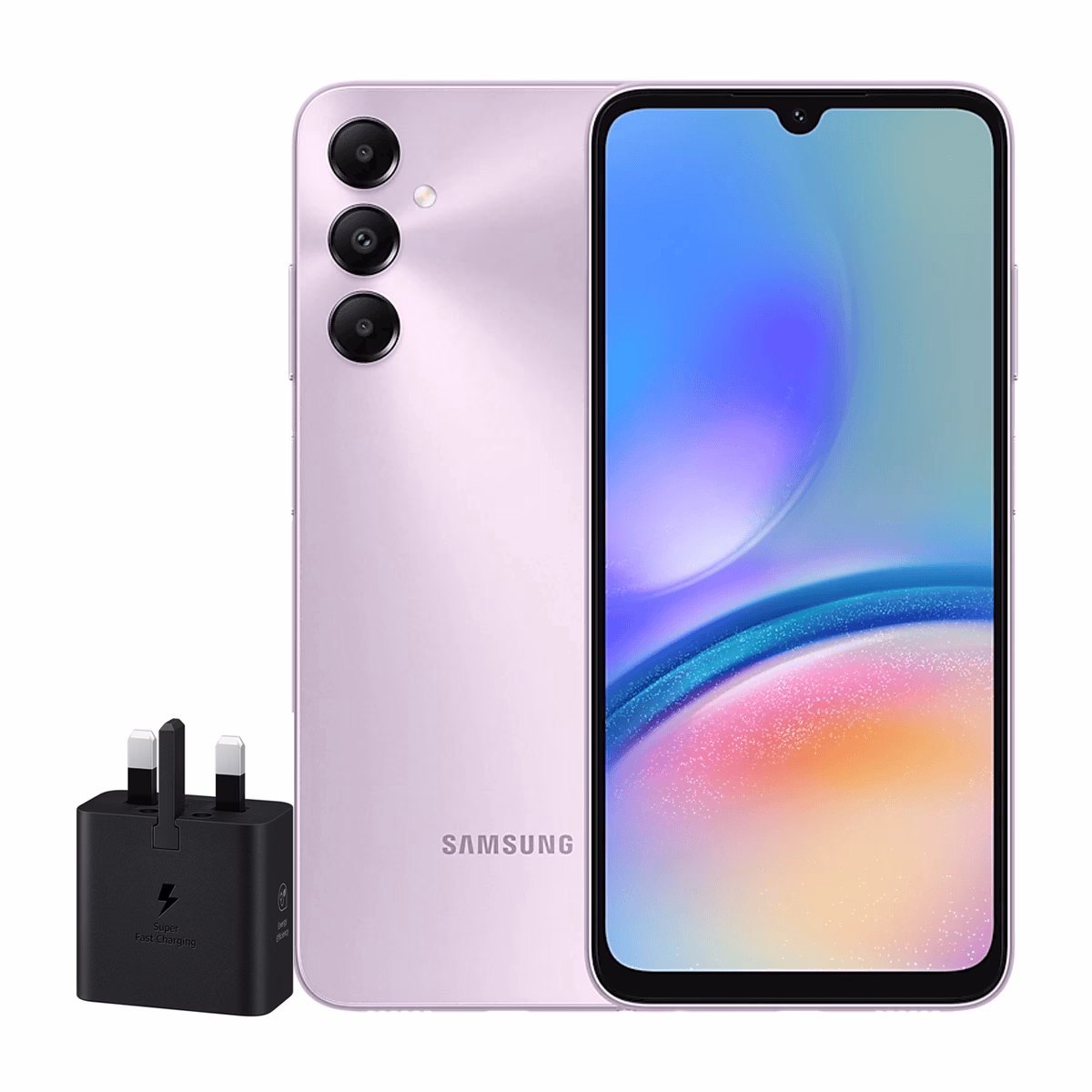 گوشی موبایل سامسونگ مدل Galaxy A05s ظرفیت 64 گیگابایت رم 4 گیگابایت – چین همراه شارژر 25 وات سامسونگ صورتی پلازادیجیتال