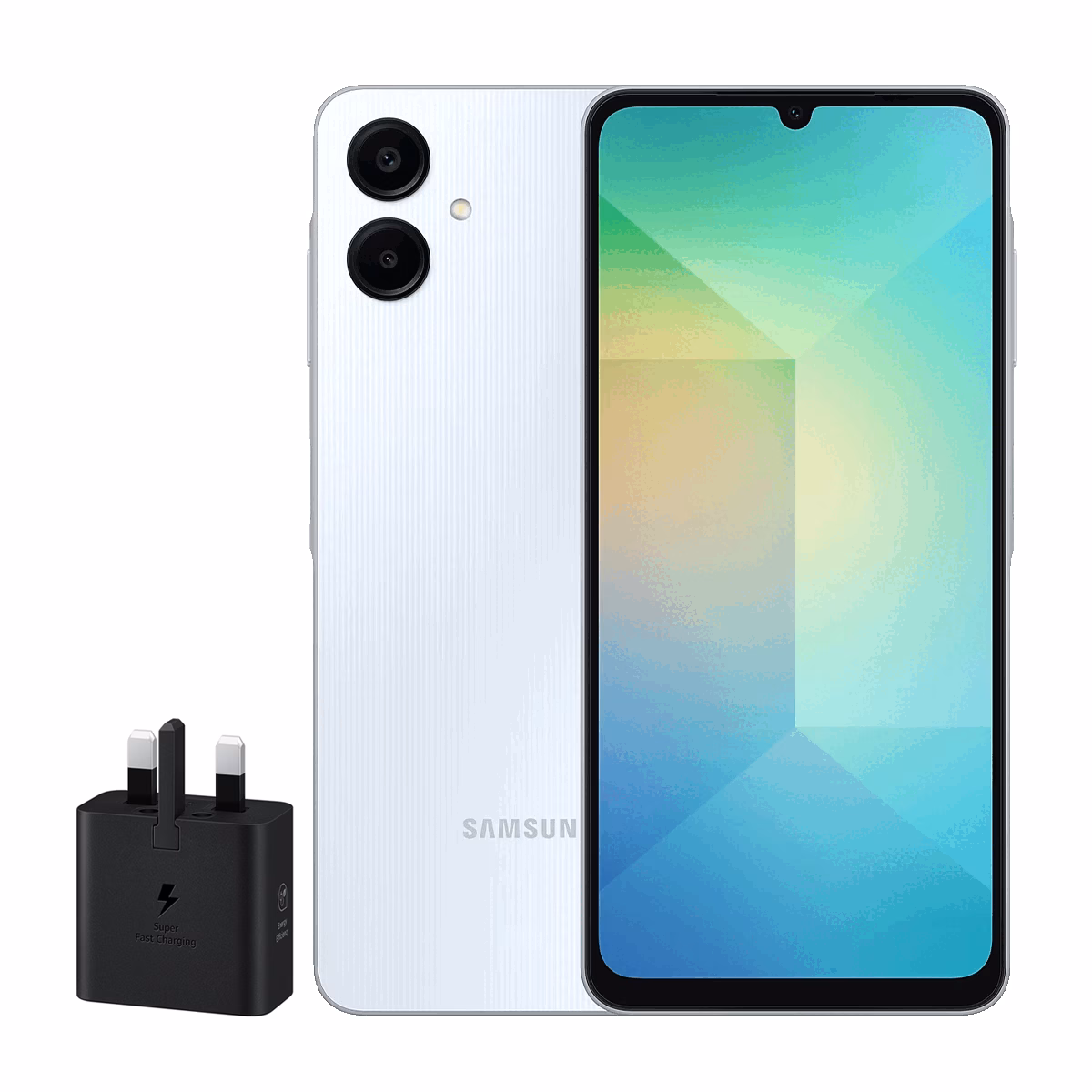 گوشی موبایل سامسونگ مدل Galaxy A06 ظرفیت 64 گیگابایت رم 4 گیگابایت – چین همراه شارژر 25 وات سامسونگ پلازادیجیتال