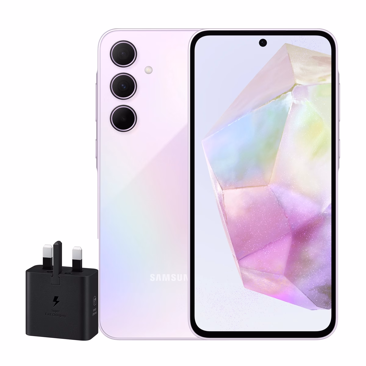 گوشی موبایل سامسونگ مدل Galaxy A35 ظرفیت 128 گیگابایت رم 8 گیگابایت – ویتنام همراه شارژر 25 وات سامسونگ صورتی پلازادیجیتال