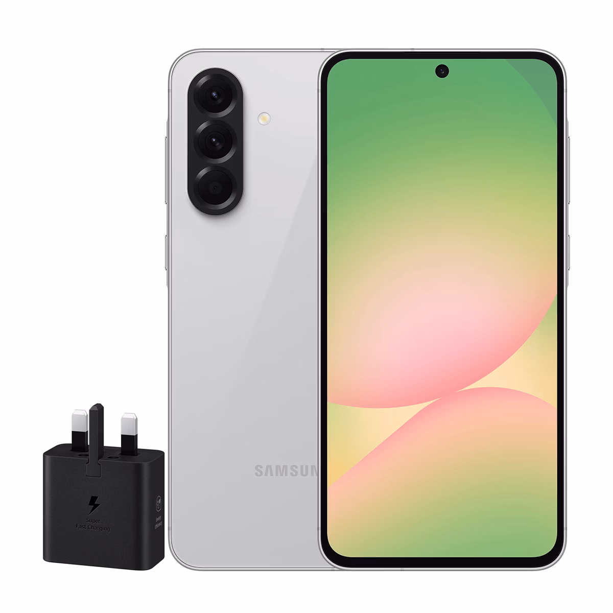 گوشی موبایل سامسونگ مدل Galaxy A56 ظرفیت 128 گیگابایت رم 8 گیگابایت - ویتنام همراه شارژر 25 وات سامسونگ خاکستری روشن پلازادیجیتال