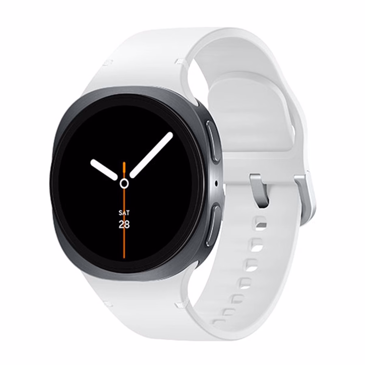 ساعت هوشمند سامسونگ مدل Galaxy Watch 8 40mm بدنه مشکی بند سفید پلازادیجیتال