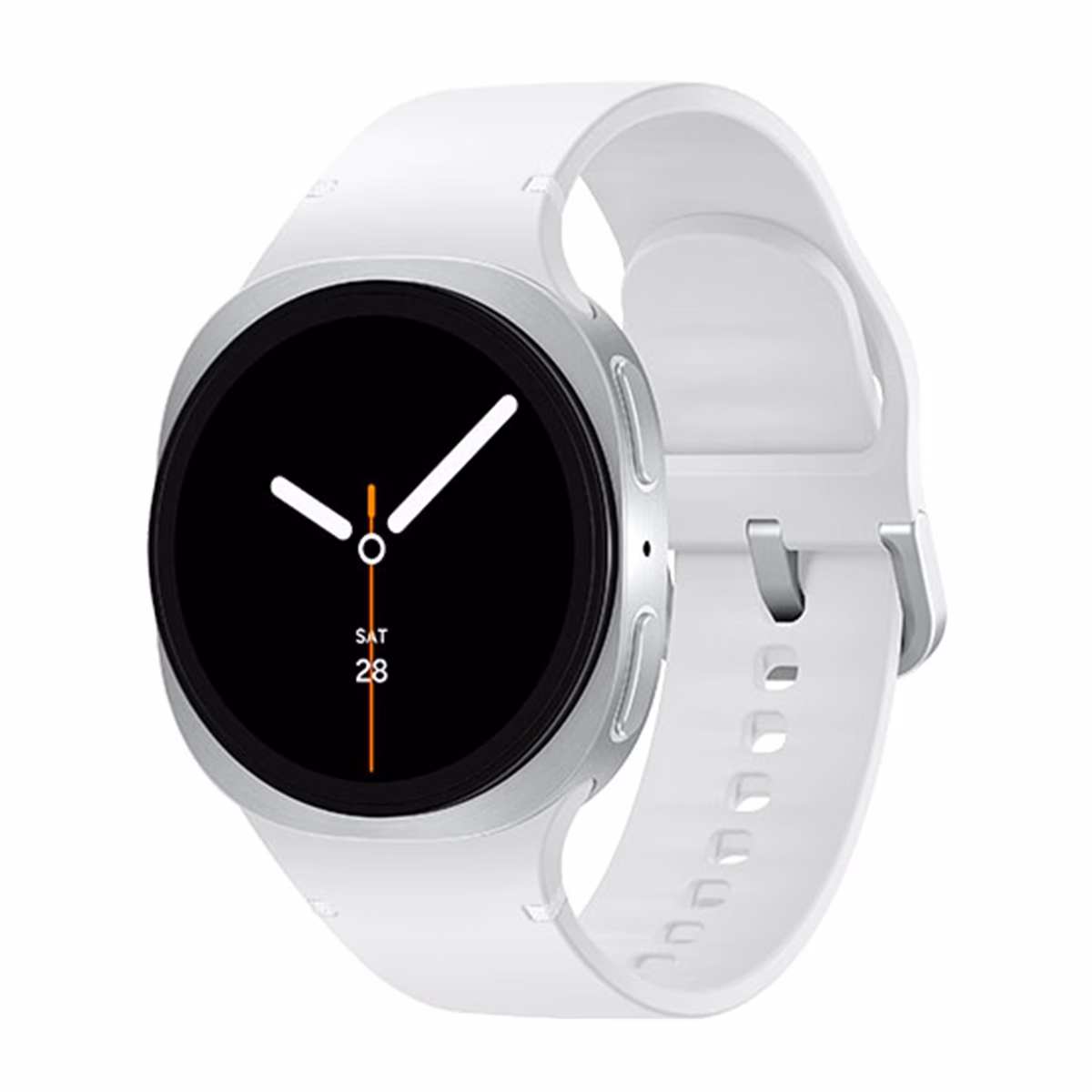 ساعت هوشمند سامسونگ مدل Galaxy Watch 8 40mm بدنه نقره ای بند سفید پلازادیجیتال