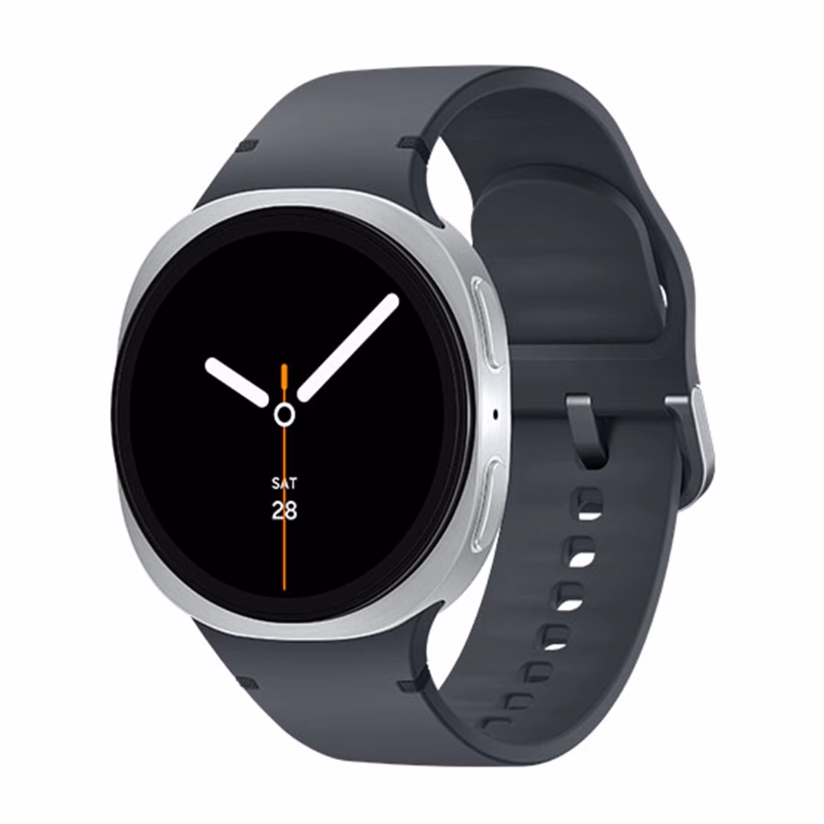 ساعت هوشمند سامسونگ مدل Galaxy Watch 8 44mm بدنه نقره ای بند مشکی پلازادیجیتال