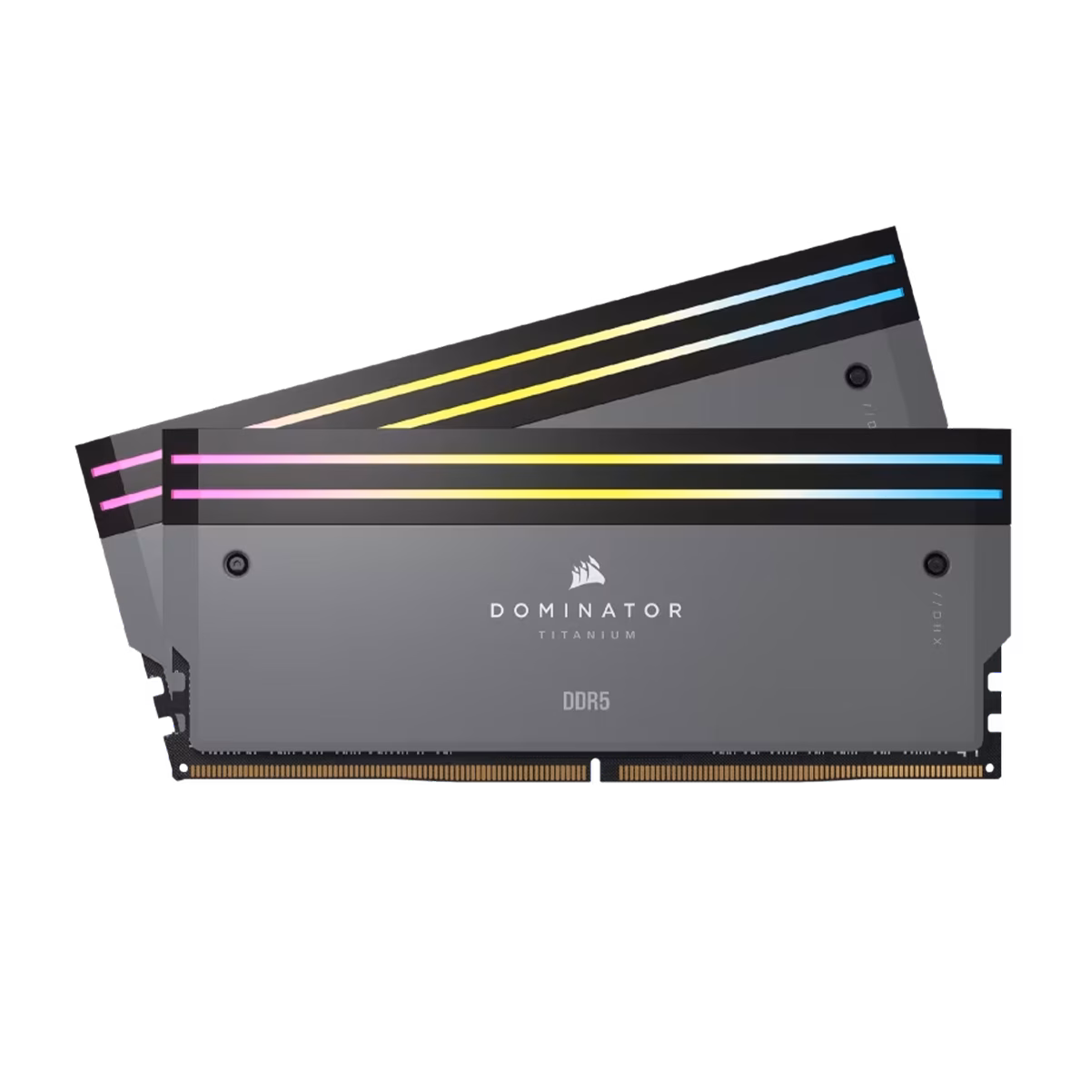 رم کامپیوتر DDR5 کورسیر مدل DOMINATOR TITANIUM RGB AMD EXPO دو کاناله 6000 مگاهرتز CL30 ظرفیت 32 گیگابایت پلازا دیجیتال
