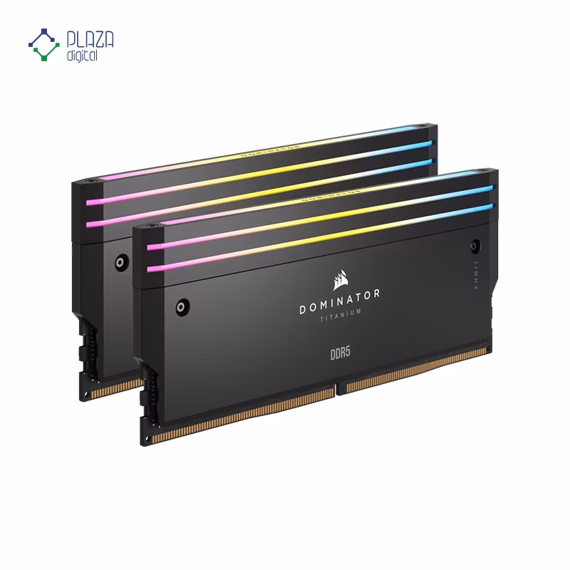 رم کامپیوتر DDR5 کورسیر مدل DOMINATOR TITANIUM RGB دو کاناله 7000 مگاهرتز CL40 ظرفیت 96 گیگابایت پلازا دیجیتال