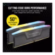 رم کامپیوتر DDR5 کورسیر مدل VENGEANCE RGB AMD EXPO دو کاناله 6000 مگاهرتز CL36 ظرفیت 32 گیگابایت پلازا دیجیتال