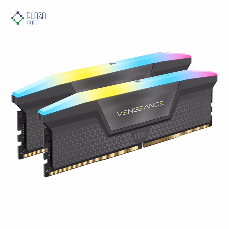 رم کامپیوتر DDR5 کورسیر مدل VENGEANCE RGB AMD EXPO دو کاناله 5200 مگاهرتز CL40 ظرفیت 64 گیگابایت پلازا دیجیتال
