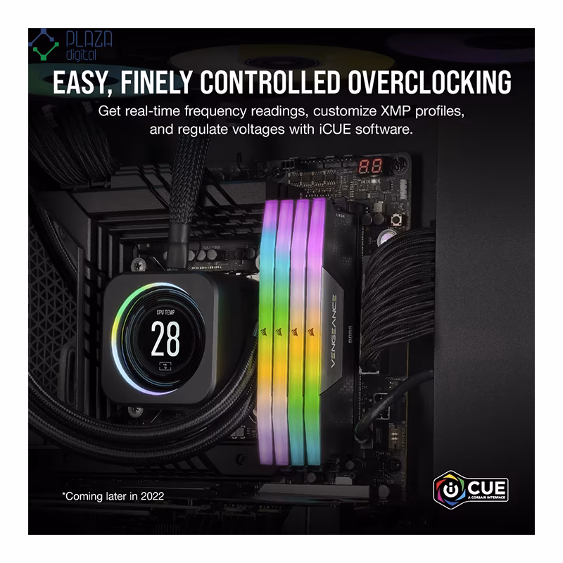 رم کامپیوتر DDR5 کورسیر مدل VENGEANCE RGB دو کاناله 6400 مگاهرتز CL36 ظرفیت 32 گیگابایت پلازا دیجیتال