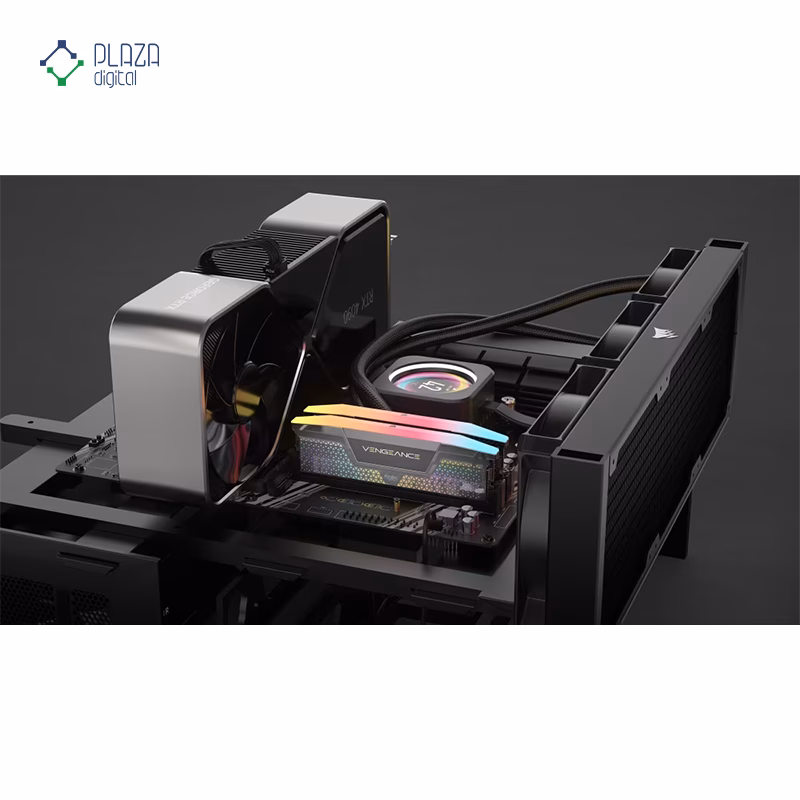 رم کامپیوتر DDR5 کورسیر مدل VENGEANCE RGB دو کاناله 8000 مگاهرتز CL38 ظرفیت 48 گیگابایت پلازا دیجیتال