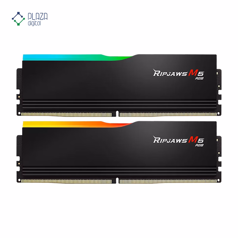 رم کامپیوتر DDR5 جی اسکیل مدل Ripjaws M5 RGB دو کاناله 5200 مگاهرتز CL40 ظرفیت 32 گیگابایت پلازا دیجیتال