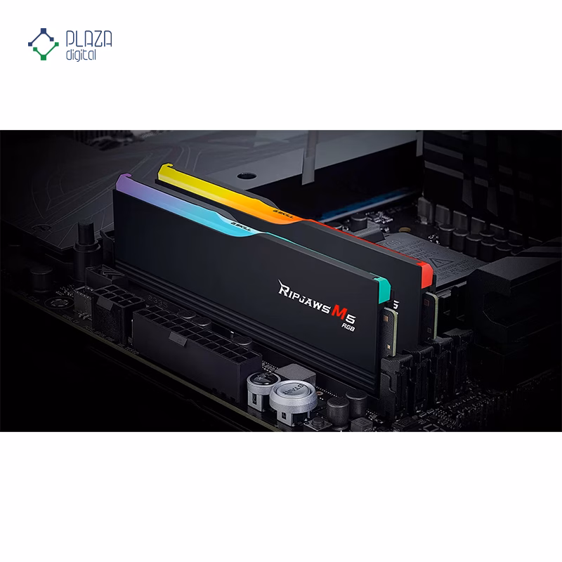 رم کامپیوتر DDR5 جی اسکیل مدل Ripjaws M5 RGB دو کاناله 5200 مگاهرتز CL40 ظرفیت 32 گیگابایت پلازا دیجیتال