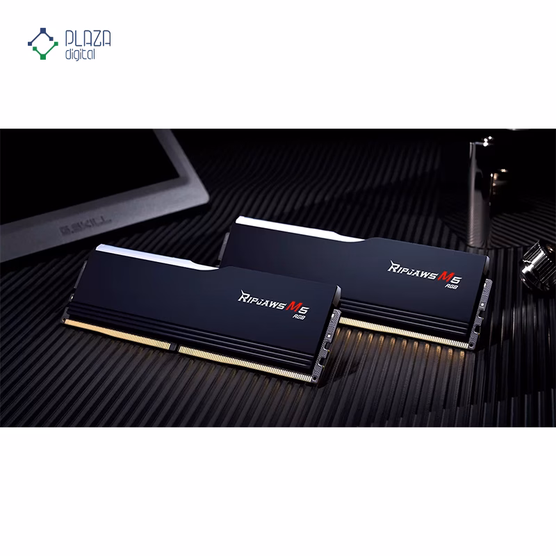رم کامپیوتر DDR5 جی اسکیل مدل Ripjaws M5 RGB دو کاناله 5200 مگاهرتز CL40 ظرفیت 32 گیگابایت پلازا دیجیتال