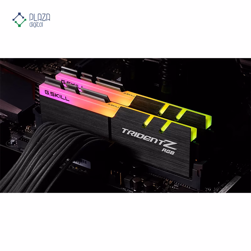 رم کامپیوتر DDR4 جی اسکیل مدل Trident Z RGB دو کاناله 4000 مگاهرتز CL18 ظرفیت 64 گیگابایت پلازا دیجیتال