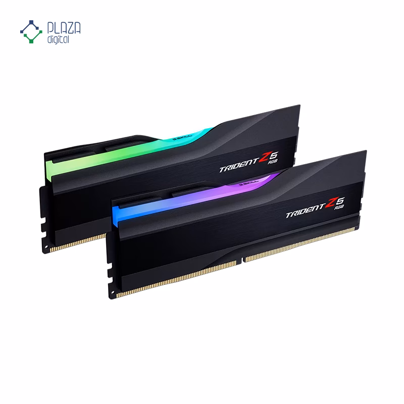 رم کامپیوتر DDR5 جی اسکیل مدل Trident Z5 RGB دو کاناله 6000 مگاهرتز CL30 ظرفیت 32 گیگابایت پلازا دیجیتال