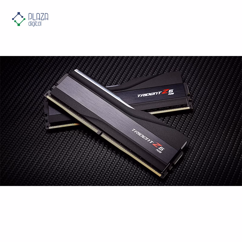 رم کامپیوتر DDR5 جی اسکیل مدل Trident Z5 RGB دو کاناله 6000 مگاهرتز CL30 ظرفیت 32 گیگابایت پلازا دیجیتال