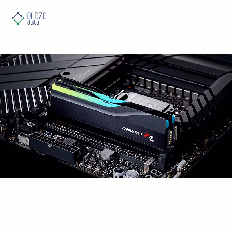 رم کامپیوتر DDR5 جی اسکیل مدل Trident Z5 RGB دو کاناله 6000 مگاهرتز CL30 ظرفیت 32 گیگابایت پلازا دیجیتال