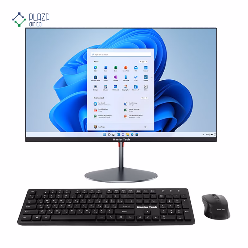 کامپیوتر All in One مسترتک 24 اینچی مدل RAYA240-IC8SB N100 8GB 256GB رنگ مشکی پلازا دیجیتال