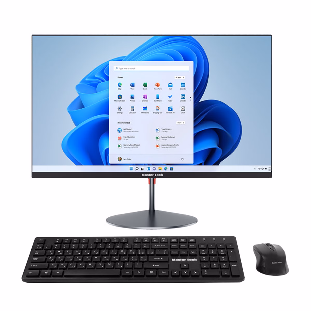 کامپیوتر All in One مسترتک 24 اینچی مدل RAYA240-IC8SB N100 8GB 256GB رنگ مشکی پلازا دیجیتال