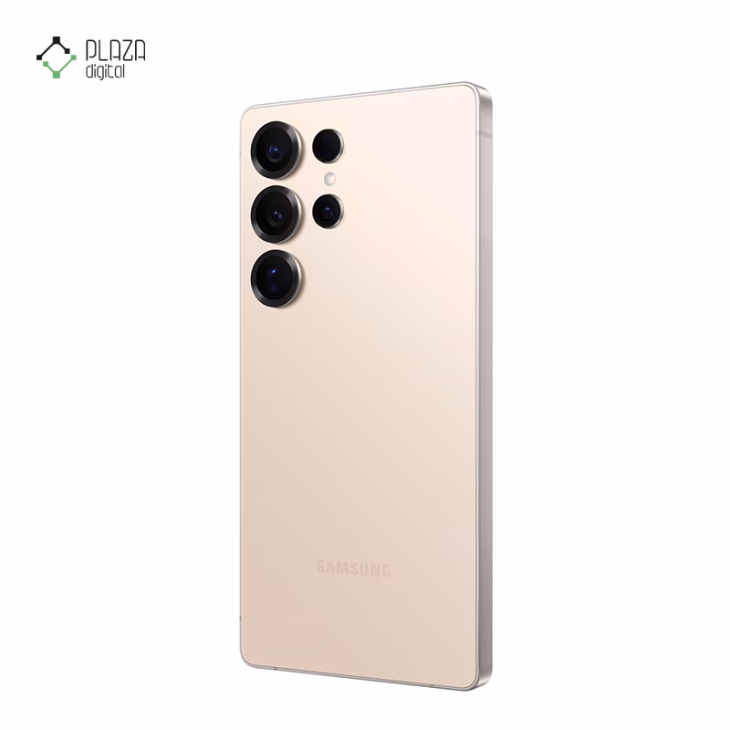 نمای پشت گوشی موبایل سامسونگ مدل Galaxy S25 Ultra ظرفیت 1 ترابایت رم 12 گیگابایت - ویتنام رنگ طلایی تیره پلازا دیجیتال