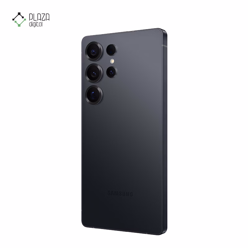 نمای پشت گوشی موبایل سامسونگ مدل Galaxy S25 Ultra ظرفیت 1 ترابایت رم 12 گیگابایت - ویتنام رنگ مشکی تیره پلازا دیجیتال