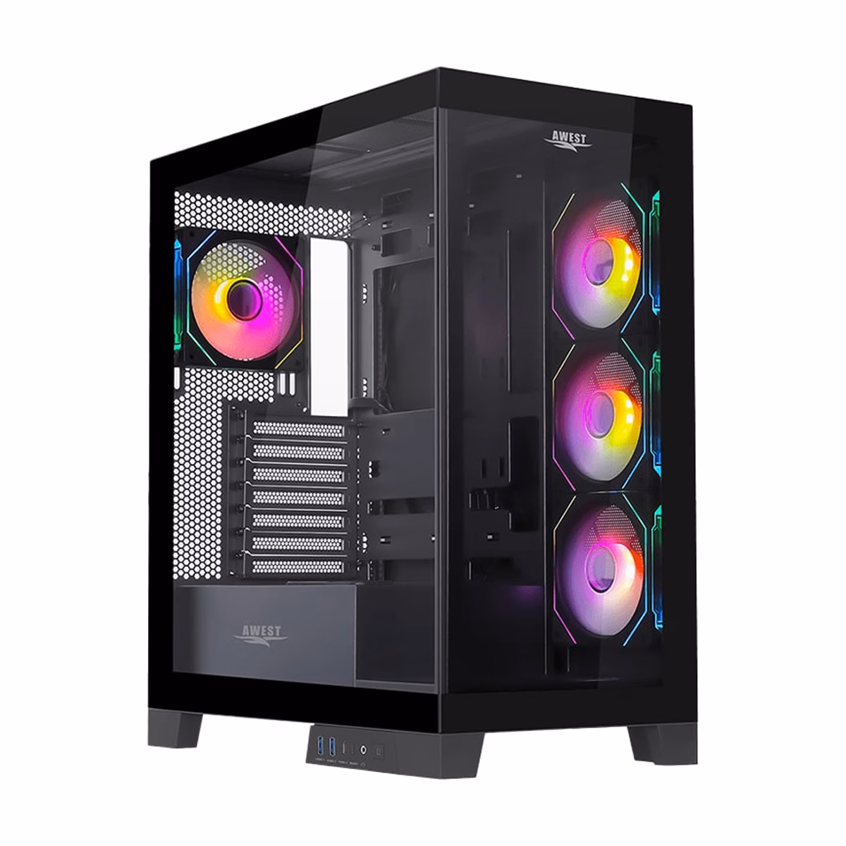 کیس کامپیوتر گیمینگ اوست مدل GT-AQ16-MB پلازادیجیتال