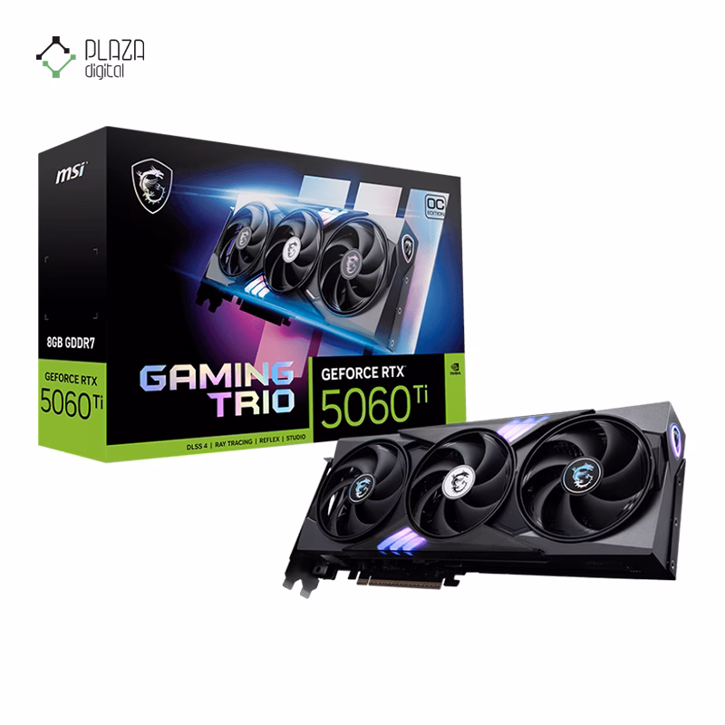 کارت گرافیک ام اس ای مدل GeForce RTX 5060 Ti 8G GAMING TRIO OC حافظه 8 گیگابایت پلازادیجیتال