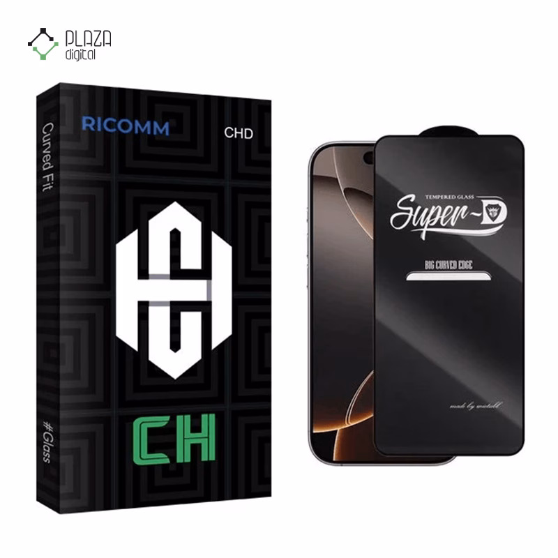 گلس شیشه ای گوشی اپل iPhone 16 Pro ریکام مدل CH2 SuperD پلازادیجیتال