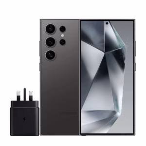 گوشی موبایل سامسونگ مدل Galaxy S24 Ultra ظرفیت 256 گیگابایت رم 12 گیگابایت – ویتنام همراه شارژر 45 وات سامسونگ مشکی پلازادیجیتال