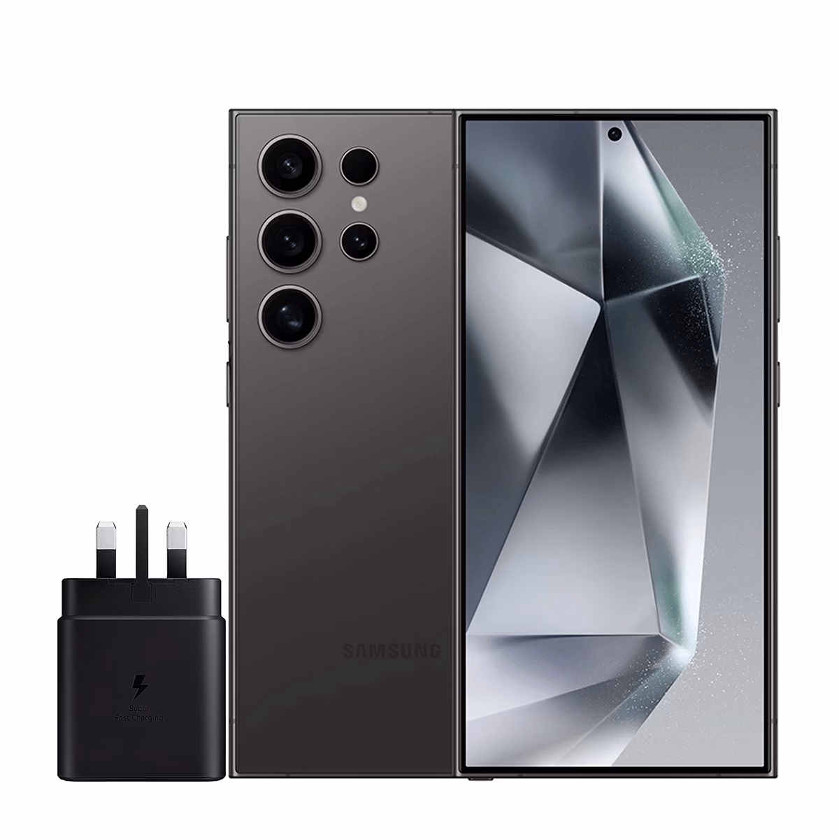 گوشی موبایل سامسونگ مدل Galaxy S24 Ultra ظرفیت 256 گیگابایت رم 12 گیگابایت – ویتنام همراه شارژر 45 وات سامسونگ مشکی پلازادیجیتال