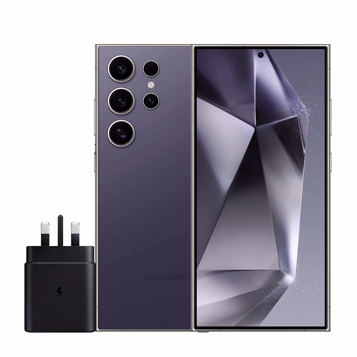 گوشی موبایل سامسونگ مدل Galaxy S24 Ultra ظرفیت 256 گیگابایت رم 12 گیگابایت – ویتنام همراه شارژر 45 وات سامسونگ بنفش پلازادیجیتال