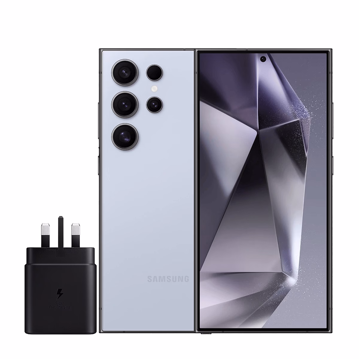 گوشی موبایل سامسونگ مدل Galaxy S24 Ultra ظرفیت 512 گیگابایت رم 12 گیگابایت – ویتنام همراه شارژر 45 وات سامسونگ آبی پلازادیجیتال