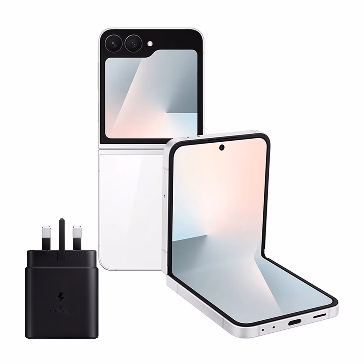 گوشی موبایل سامسونگ مدل Galaxy Z Flip7 FE ظرفیت 256 گیگابایت رم 8 گیگابایت - ویتنام همراه شارژر 45 وات سامسونگ سفید پلازادیجیتال