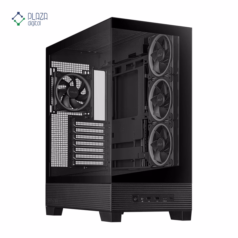کیس کامپیوتر گیمینگ ایسوس مدل A31 PLUS رنگ مشکی پلازا دیجیتال