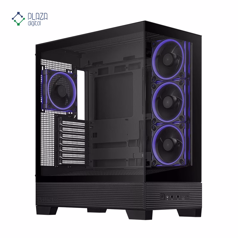 کیس کامپیوتر گیمینگ ایسوس مدل A31 PLUS رنگ مشکی پلازا دیجیتال