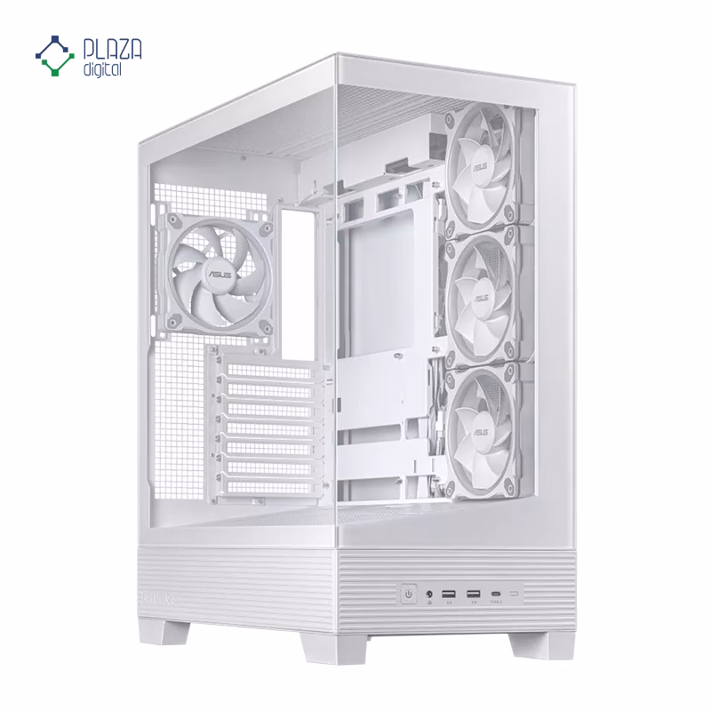 کیس کامپیوتر گیمینگ ایسوس مدل A31 PLUS رنگ سفید پلازا دیجیتال